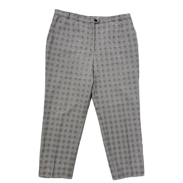 Pantalone vintage da uomo grigio con motivi simmetrici grigio scuro
