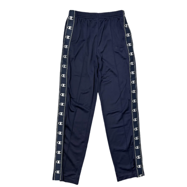 Pantaloni tuta Champion vintage da uomo blu scuro con strisce con logo ai lati