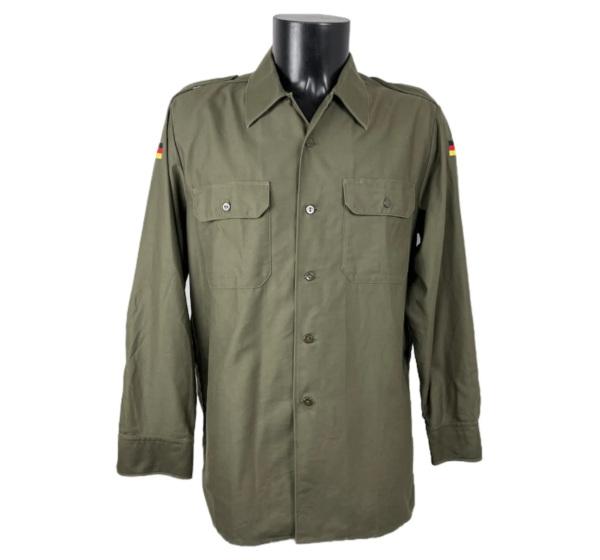 Camicia militare tedesca vintage da uomo