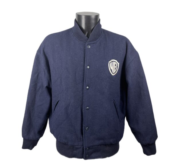 Giubbotto invernale vintage blu con logo Warner Bros da uomo