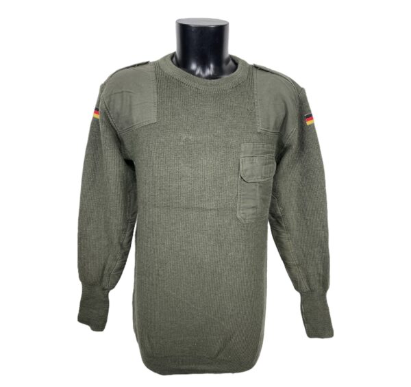 Maglione militare vintage verde militare chiaro da uomo