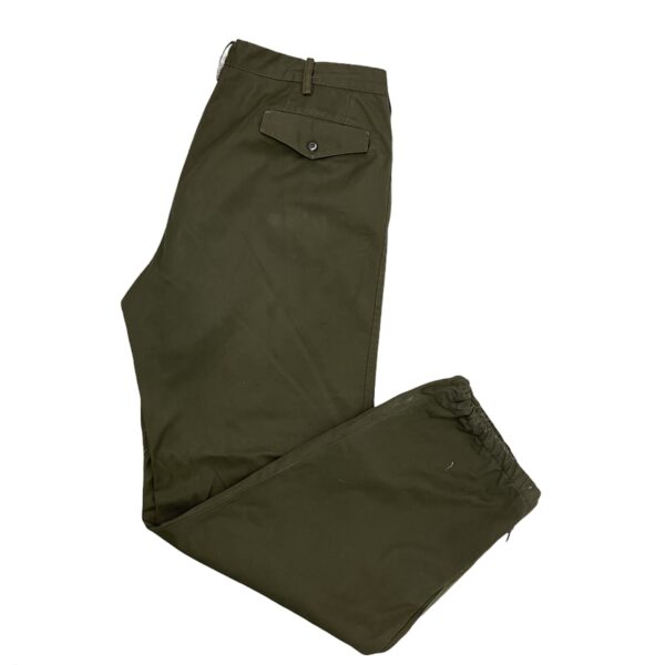 Pantaloni militari vintage verde oliva scuro da uomo