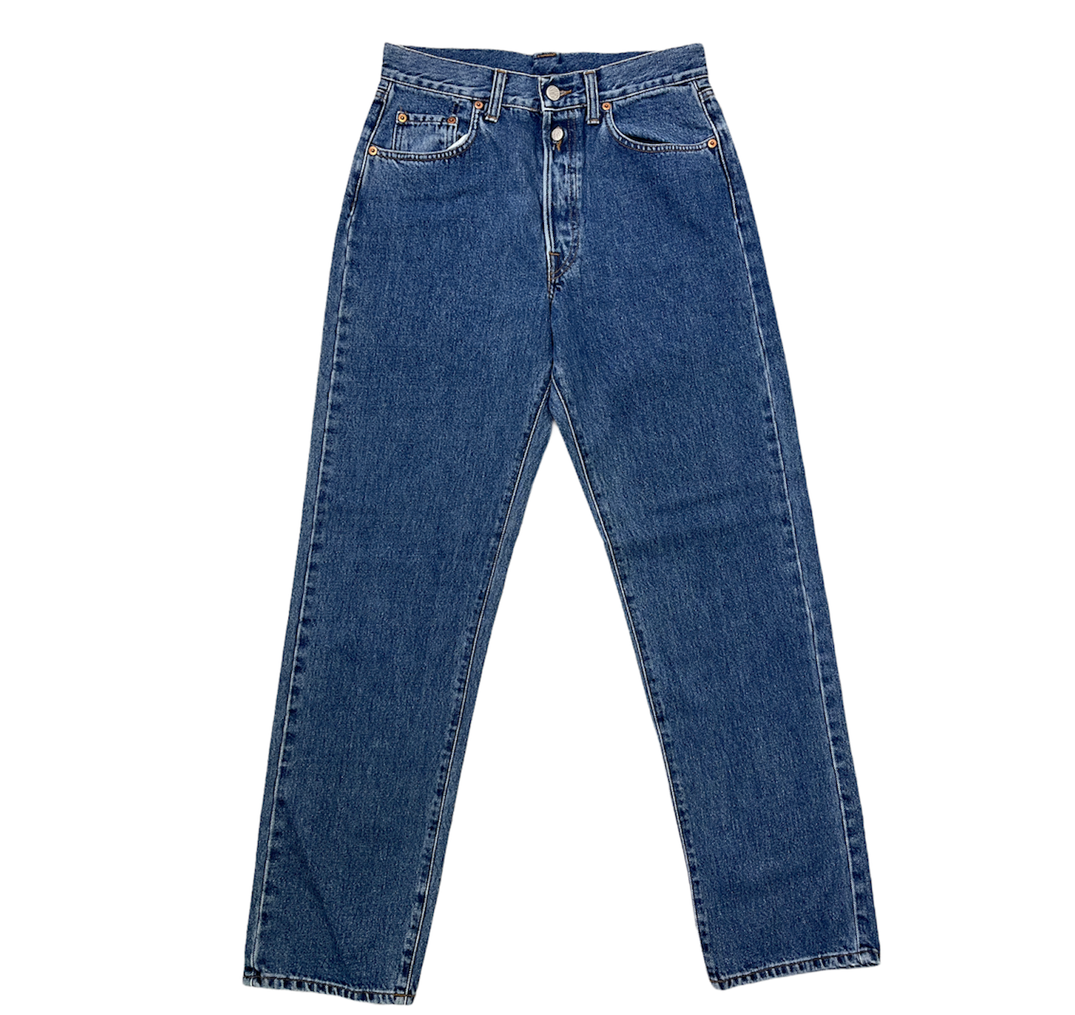 Jeans vintage da uomo dal lavaggio blu scuro