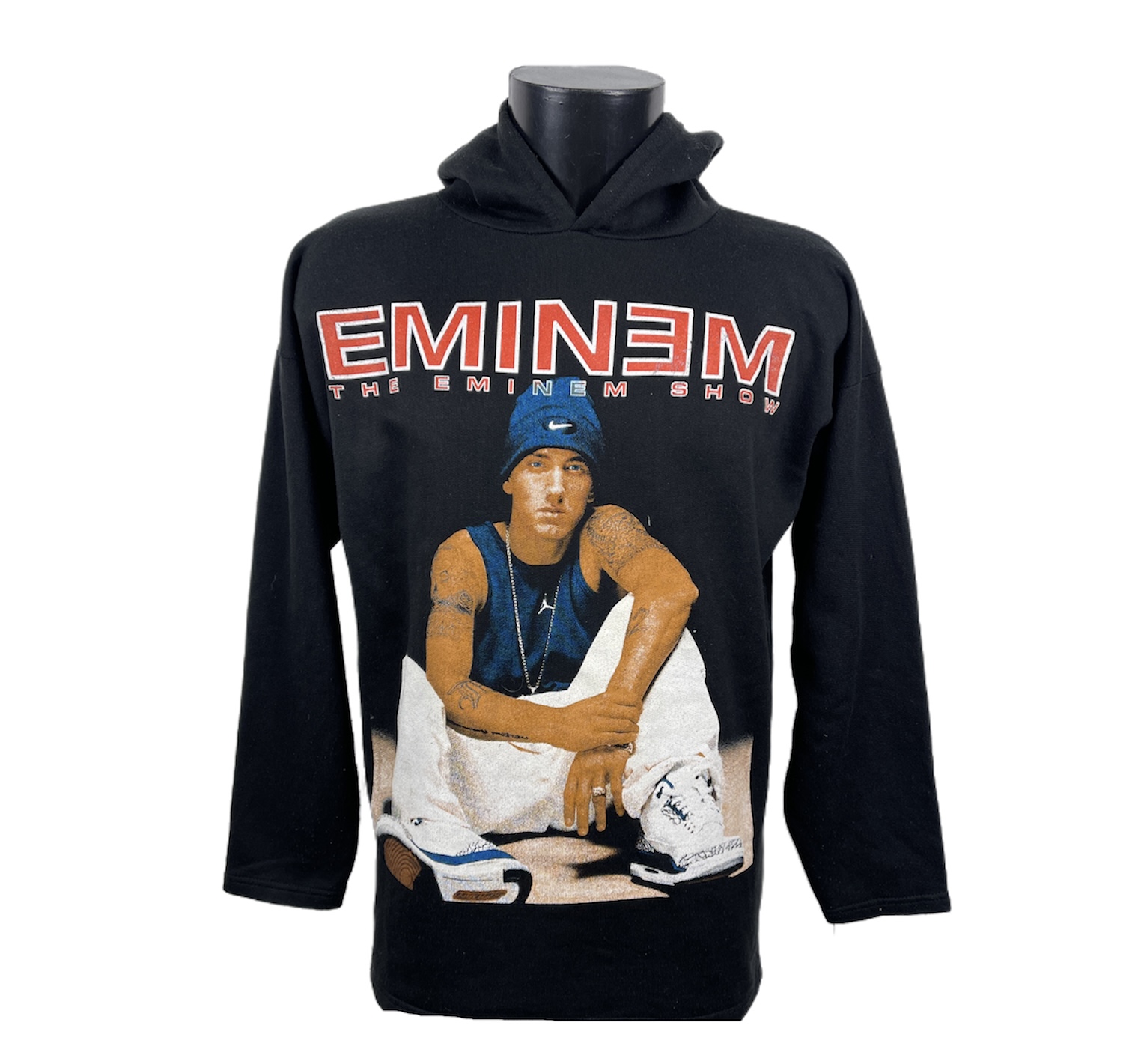 Felpa vintage nera con stampa di Eminem