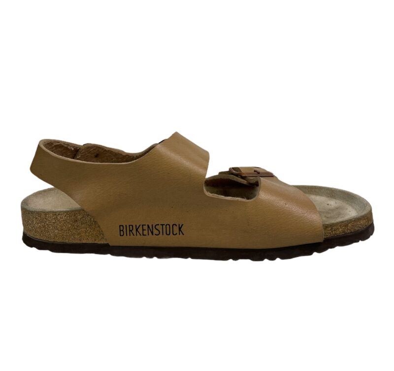 Sandalo Birkenstock vintage di pelle begie