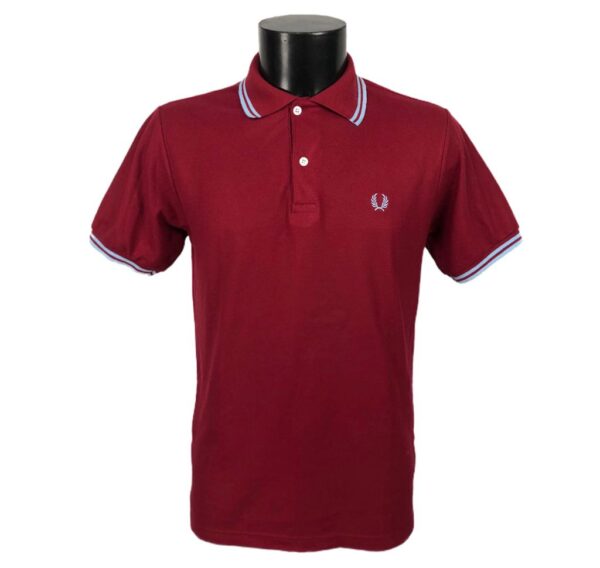 Polo Fred Perry vintage borgogna da uomo