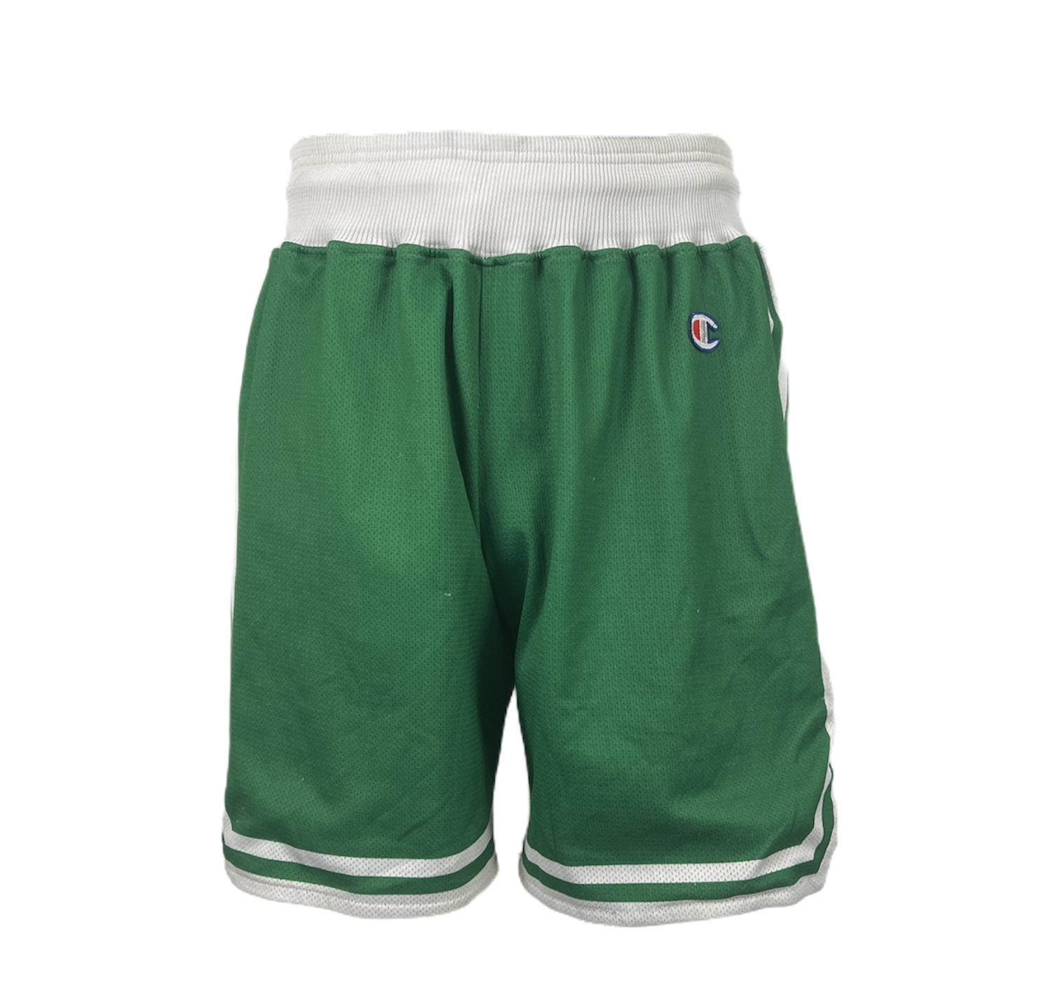 Pantaloncini sportivi vintage verdi e bianchi champion